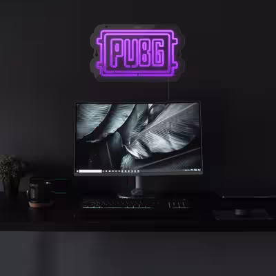 چراغ دیواری نئون دیزاین طرح Pubg-Logo-GL_PR