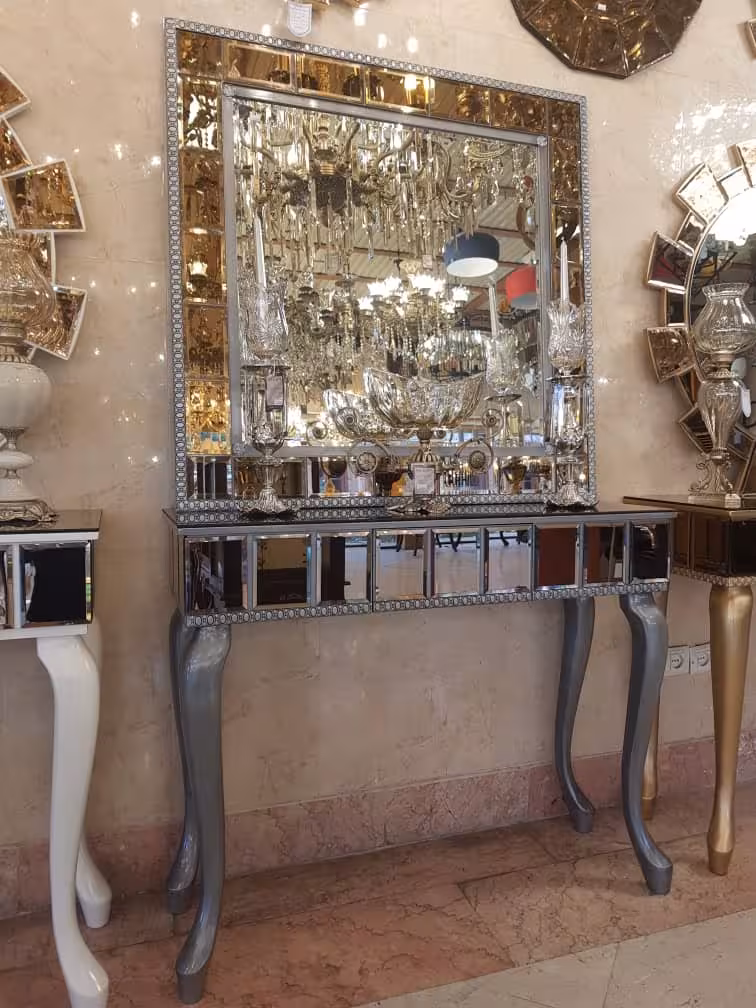 آینه کنسول چوب آینه طرح 1
