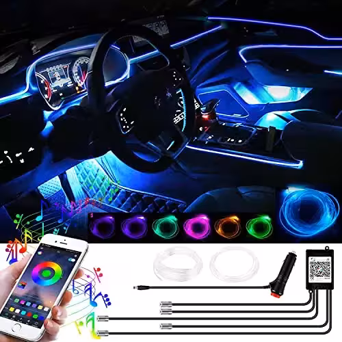 ال وایر فیبر نوری آپلیکشن دار RGB |نصب بر روی بنز و بی ام و