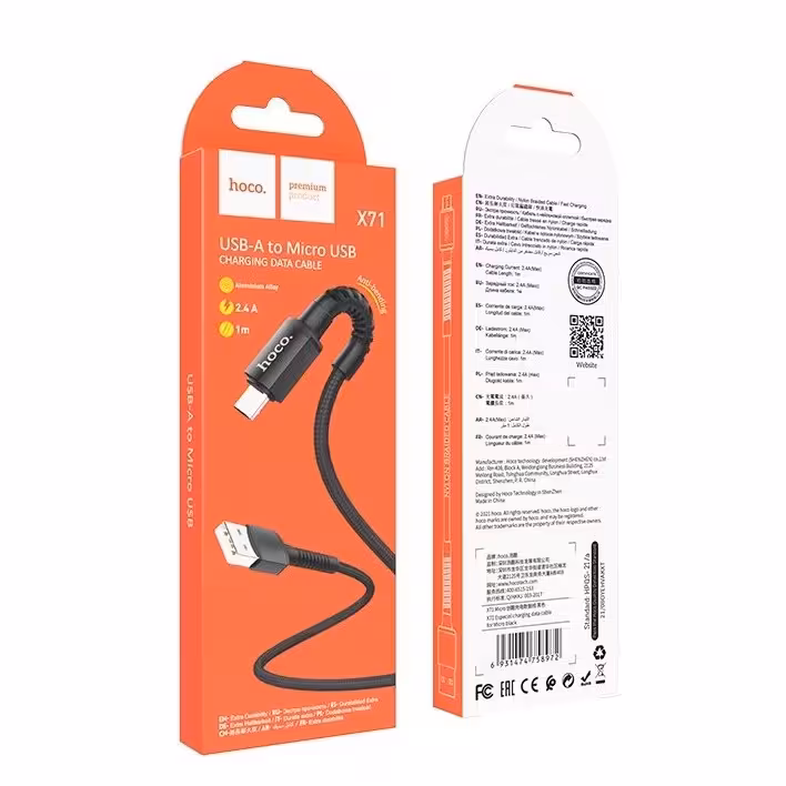 کابل تبدیل USB به microUSB هوکو مدل X71