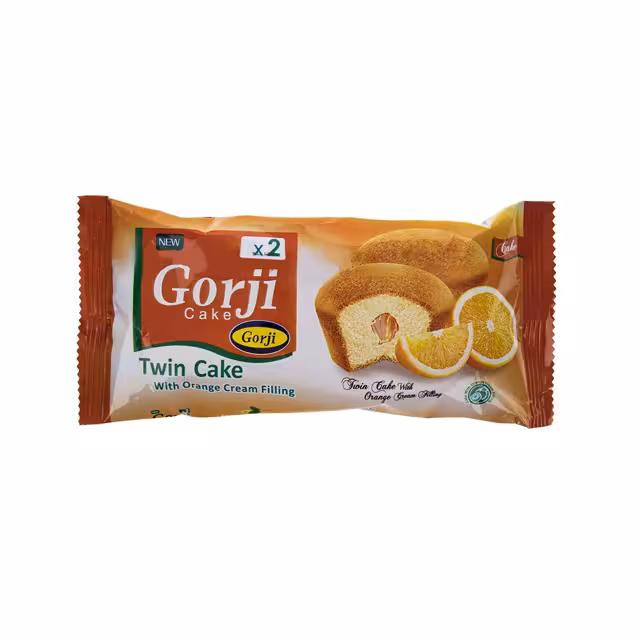 کیک دو قلوی مغزدار کرم پرتقالی گرجی 50 گرمی