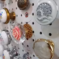 دستگیره کابینت و کمد گل دار صورتی بسته چهار عددی از جنس سرامیک مناسب آشپزخانه های لوکس