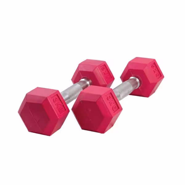 دمبل شش ضلعی رنگی 3 کیلویی dumbbell