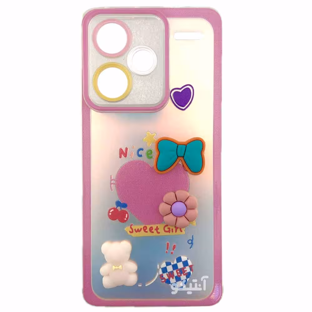 قاب هولوگرامی عروسکی محافظ لنزدار برجسته مناسب برای Xiaomi Note13 Pro Plus-کد40894