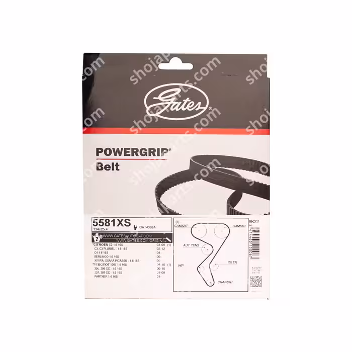 تسمه تایم پژو 206 تیپ 5 پاورگریپ