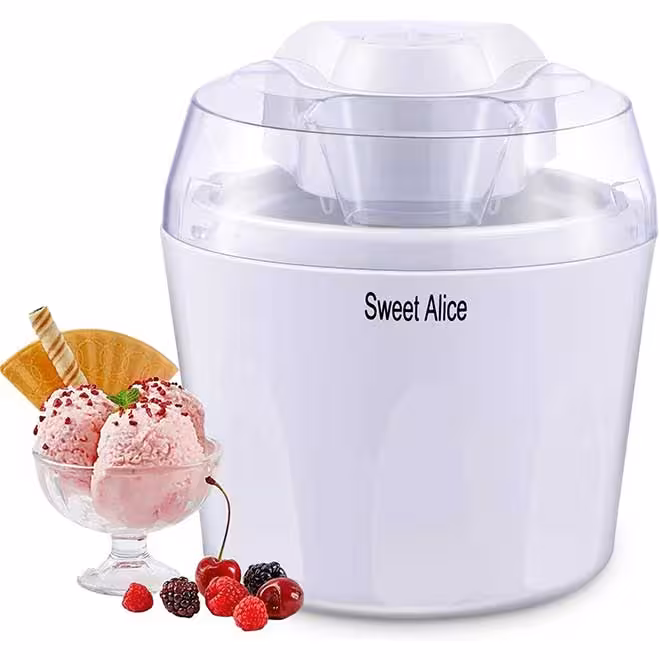 بستنی ساز1.5 لیتری 3 در 1 با تایمر و بدون BPA ژلاتو ساز ماست یخ زده با پد مخلوط کن Sweet Alice