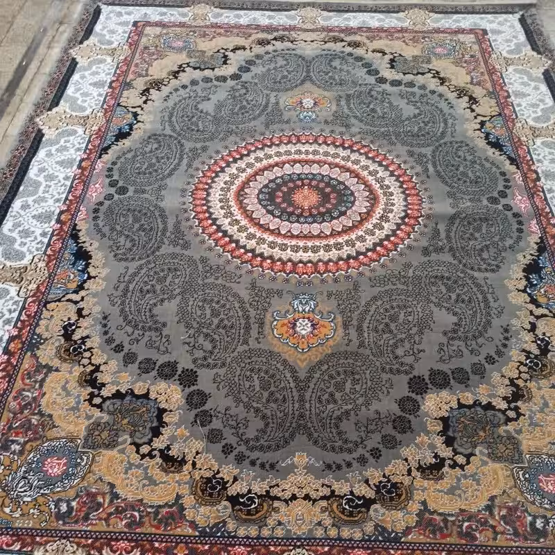 فرش ماشینی 12متری جدید کاشان تراکم 700  نقشه ماهور فیلی(ارسال رایگان)