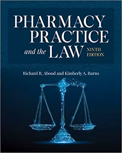 خرید و دانلود نسخه کامل کتاب Pharmacy Practice and the Law (9th Edition) - Orginal Pdf