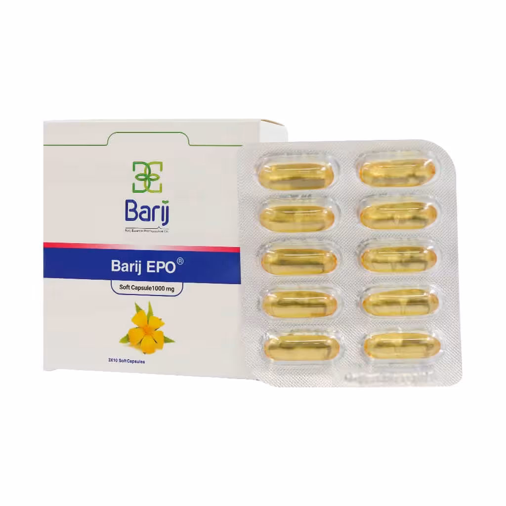 کپسول روغن گل مغربی ای پی اُ باریج اسانس 30 عدد