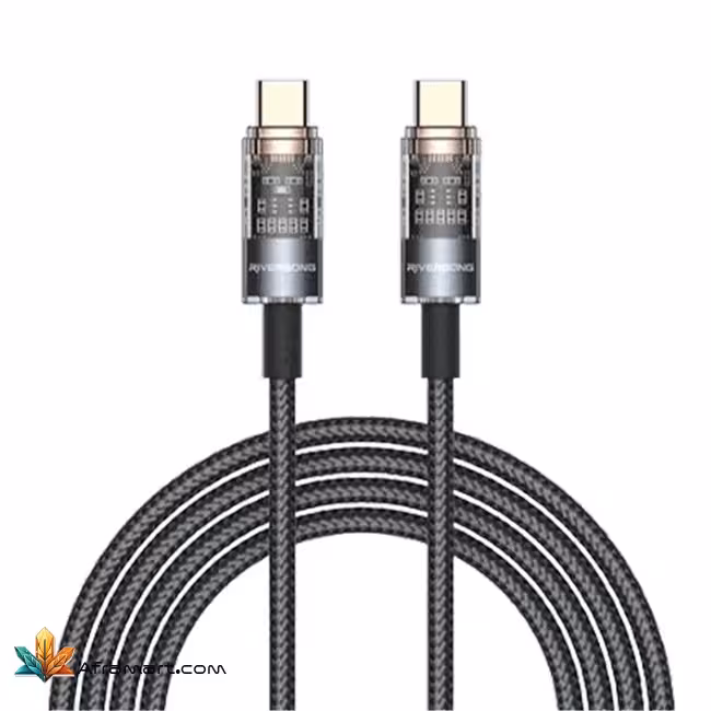 کابل شارژ 1 متری Type-C ریورسانگ مدل Lotus 12 / دو سر تایپ سی