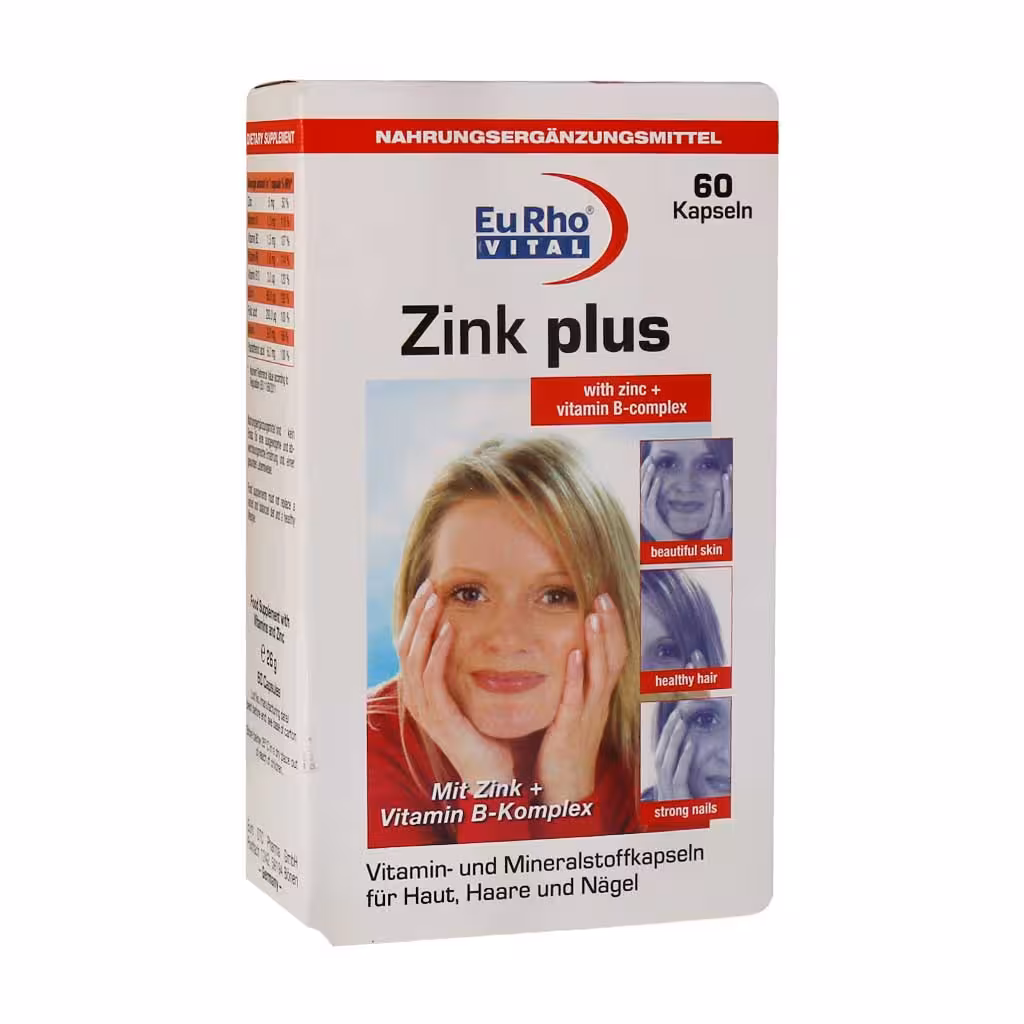 کپسول زینک پلاس (10 میلی گرم) یوروویتال 60 عددی