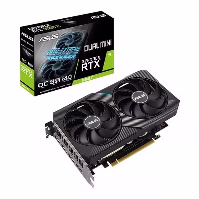 کارت گرافیک ایسوس مدل DUAL RTX 3060 TI V2 O8G MINI