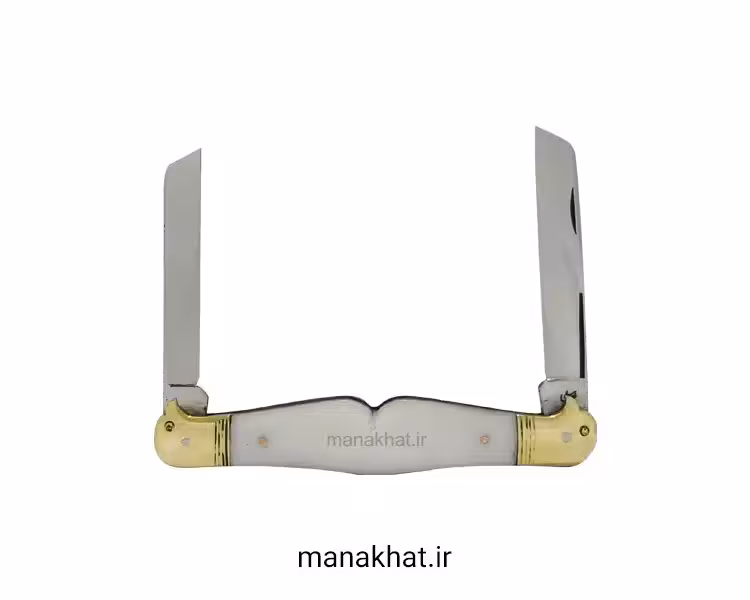 قلمتراش دو تیغ دوسرمرغی دسته فیبر سفید 13 سانت استاد جواد توسلی