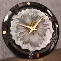 ساعت دیواری سفید مشکی