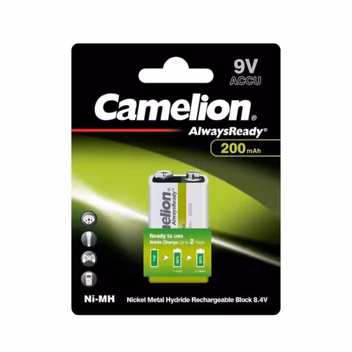 باتری کتابی قابل شارژ کملیون مدل ALWAYS READY ظرفیت 200 میلی آمپر ساعت