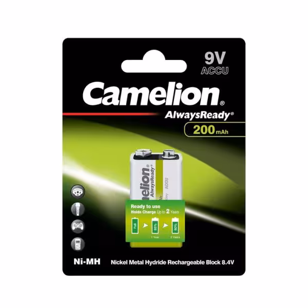 باتری کتابی قابل شارژ کملیون مدل ALWAYS READY ظرفیت 200 میلی آمپر ساعت