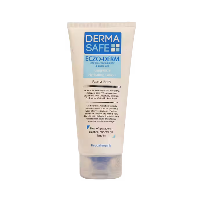 لوسیون مرطوب کننده درماسیف مناسب پوست های اگزمایی و آتوپیک  Derma Safe Eczo Derm lotion