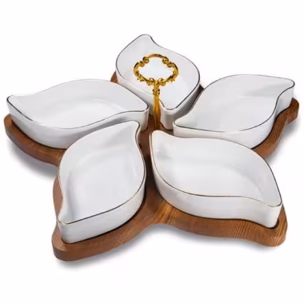 اردو خوری لیمون رویال 5 خانه لب طلا  کد 320