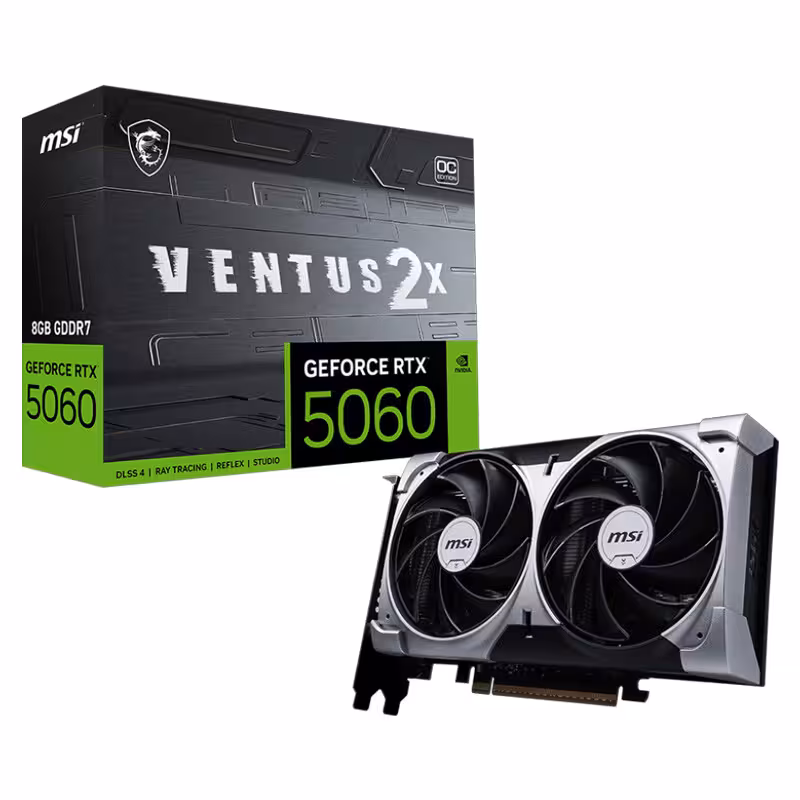 کارت گرافیک ام اس آی مدل GeForce RTX 5060 VENTUS 2X OC با ظرفیت 8 گیگابایت GDDR7