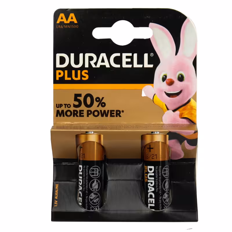 باتری دوتایی قلمی Duracell Plus ALKALINE AA دوراسل