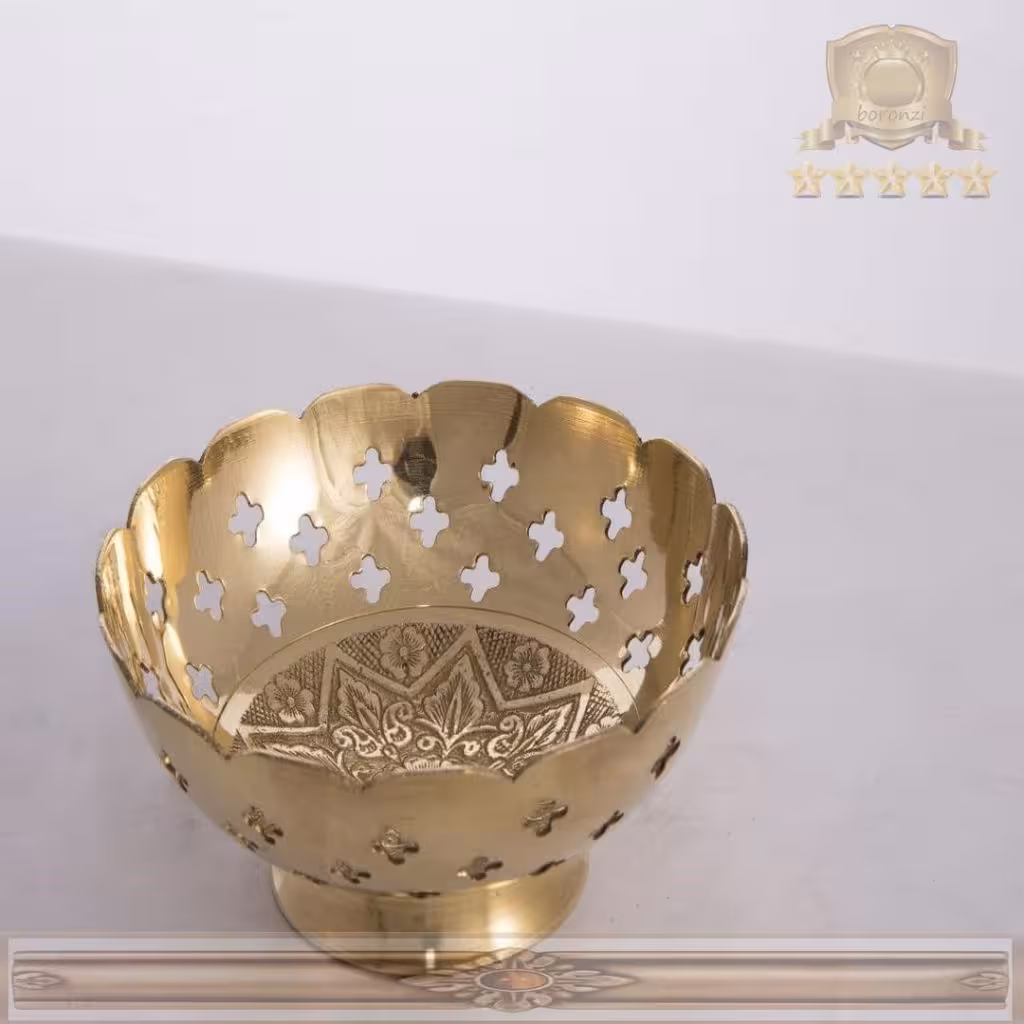 کاسه آجیل خوری برنجی هندی کد 1172