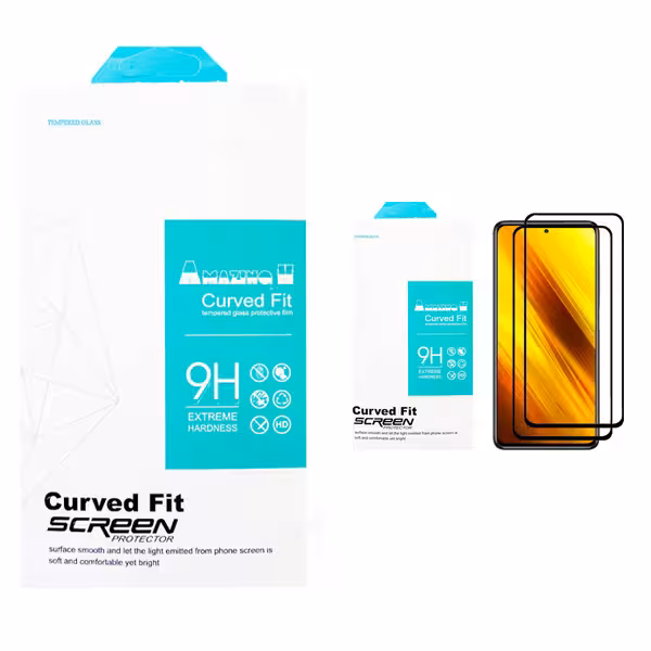 محافظ صفحه نمایش مدل AMAZING مناسب برای گوشی موبایل شیائومی Poco X3 بسته دو عددی | کالا برتری