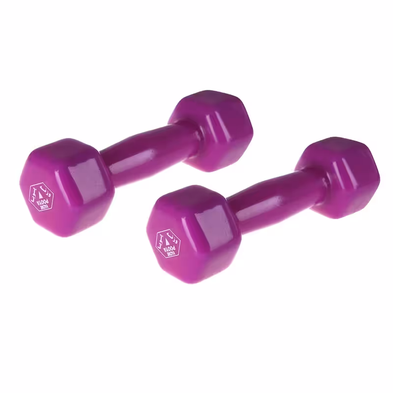 دمبل شش‌ ضلعی 1.5 کیلوگرمی پویا بسته 2 عددی