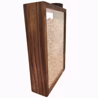 بانکه حبوبات چوب و شیشه کتابی سایز 2