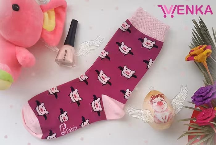 جوراب نیم ساق طرح خوک