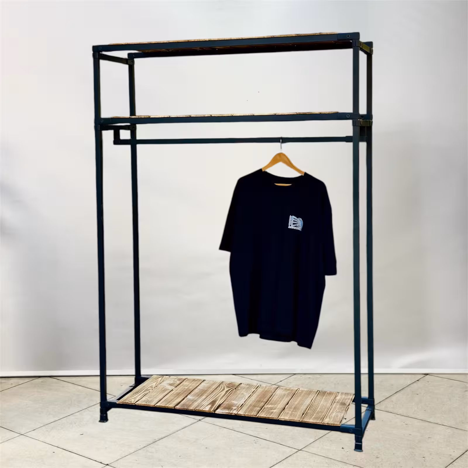 رگال پروفیلی(قوطی25) مشکی 3طبقه کف چوبی