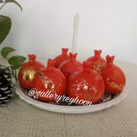 انار قرمز سفالی لعابدار کد04