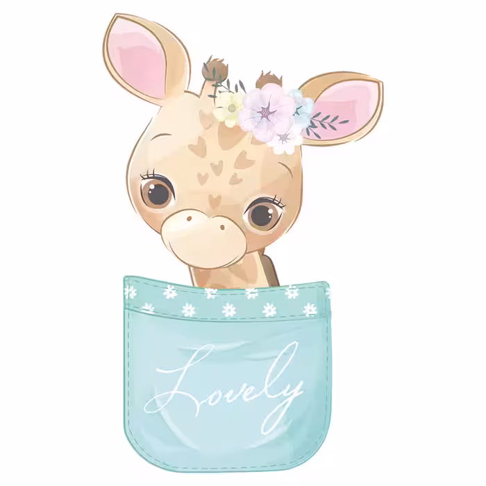 استیکر پارچه و لباس مدل دی تی اف طرح جیبی کد H10.339 مجموعه 5 عددی