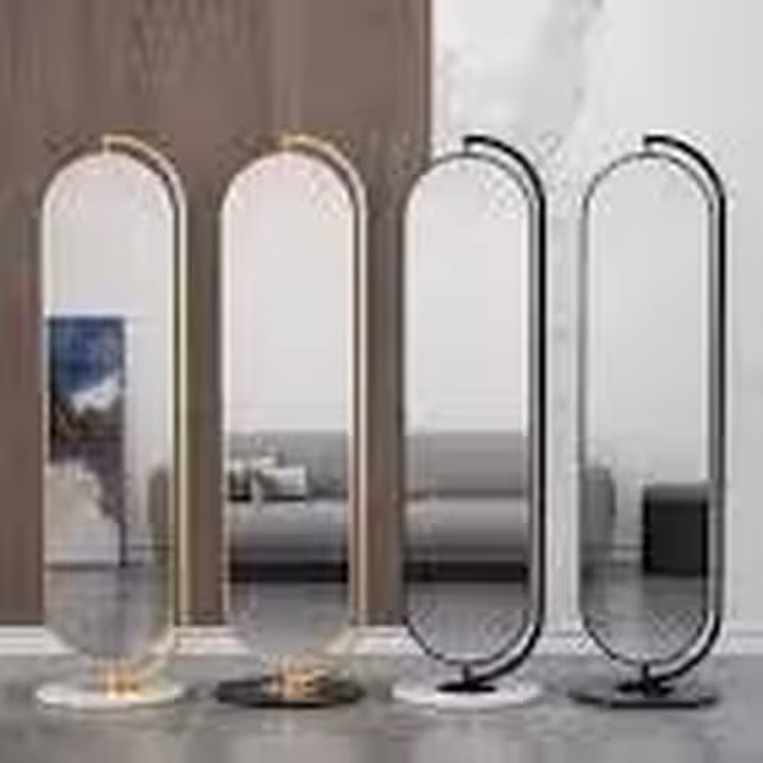 آینه پایه دار بزرگ نقره ای