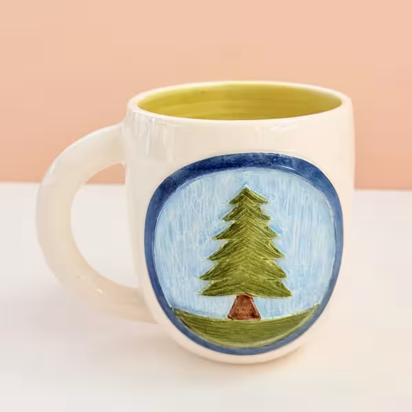 ماگ دستساز برجسته سرو