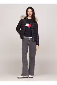 کاپشن کت تورم زن سیاه TJW اصلی پایین ژاکت EXT Tommy Jeans