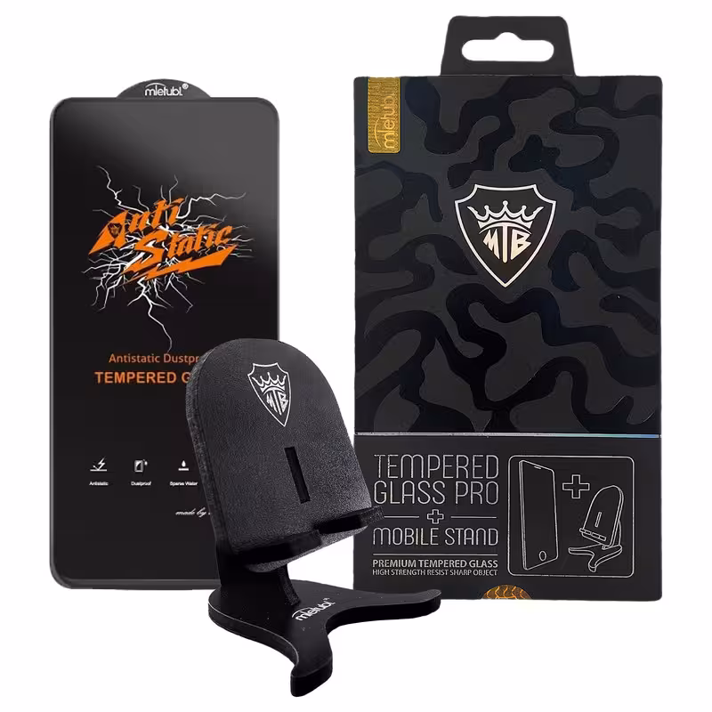 محافظ صفحه نمایش میتوبل مدل AntiStatic مناسب برای گوشی موبایل اپل iPhone 12Pro به همراه پایه نگهدارنده