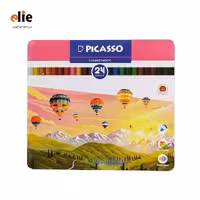 مداد رنگی 24 رنگ پیکاسو جعبه فلزی طرح P03