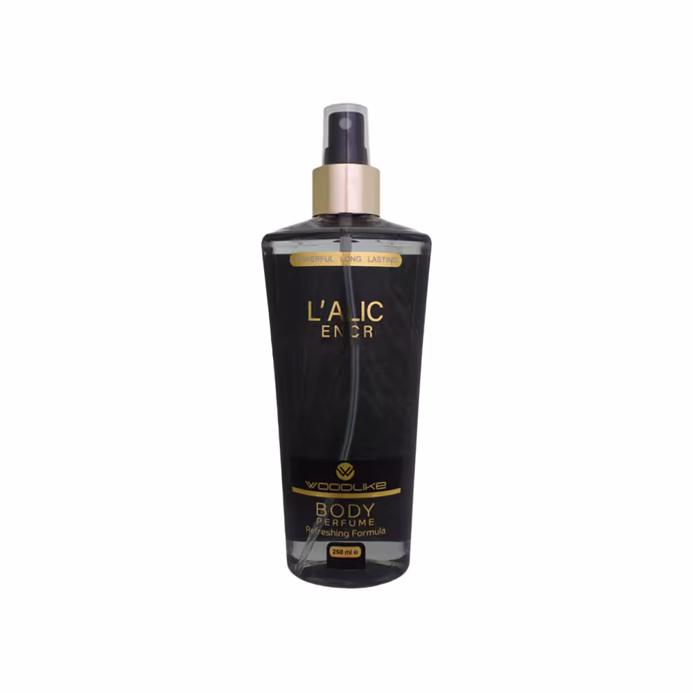 بادی اسپلش لالیک مشکی مردانه 250میل وودلایک VOODLIKE BODY PERFUME LALIC ENCR