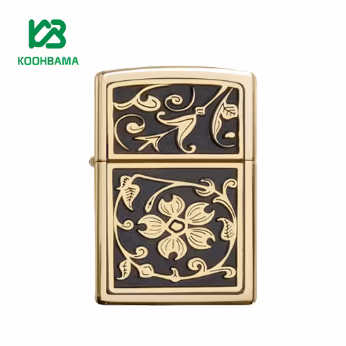 فندک زیپو مدل Gold floral flourish کد 20903