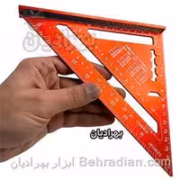 گونیا سه گوش 18 سانت قرمز همه کاره نجاری آلومینیومی