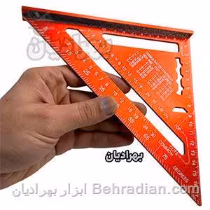 گونیا سه گوش 18 سانت قرمز همه کاره نجاری آلومینیومی