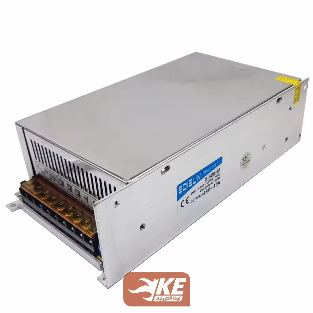 منبع تغذیه کف خواب 48 ولت 10 آمپر فندار ادیسون مدل S-500-48