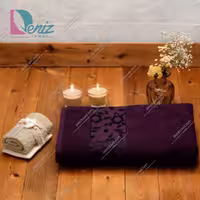 حوله حمامی طرح سورپرایز رنگ بنفش تیره