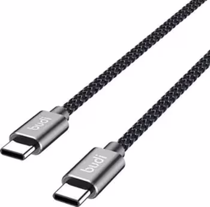 کابل شارژ کنفی USB-C به USB-C بودی مدل Budi DC206TT15 طول 1.5 متر
