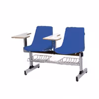 نیمکت  LX دو نفره با جاکتابی آموزشی  ( آبکاری ) بنیزان کد 408A