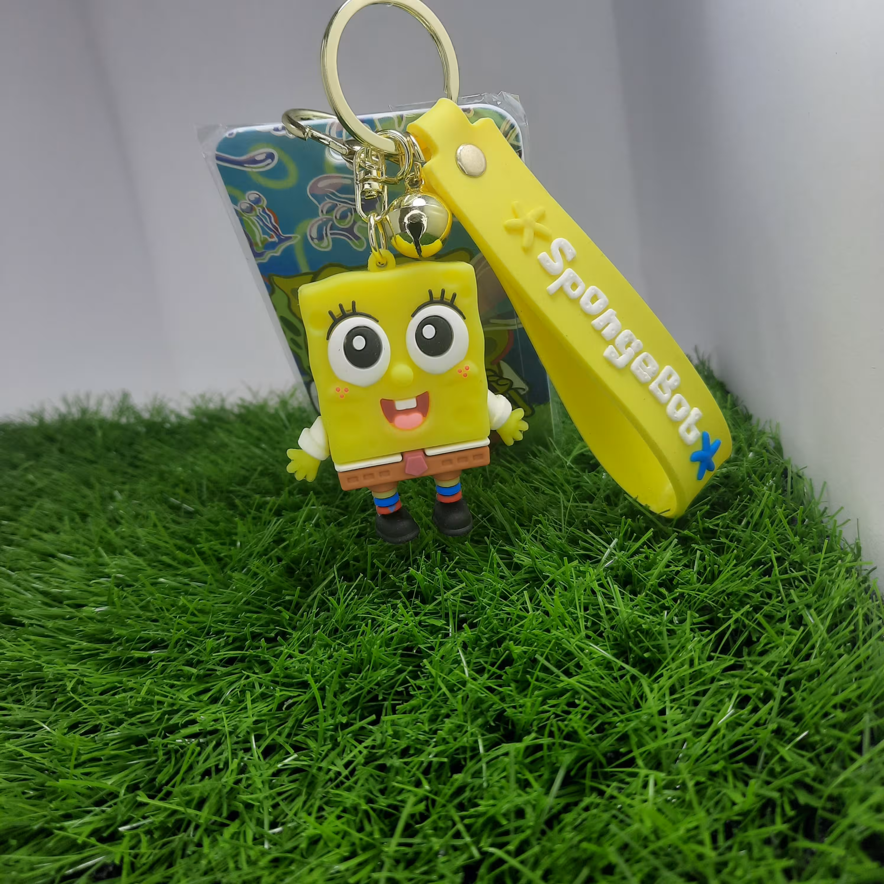 جاکلیدی سیلیکونی اورجینال طرح باب اسفنجی با کارت مخصوص