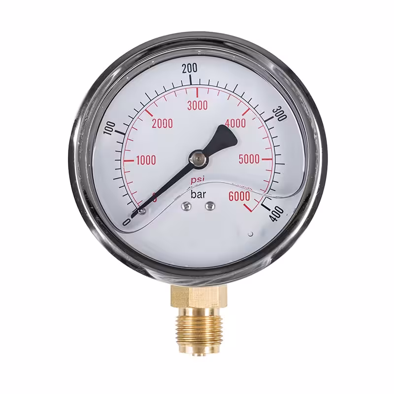 گیج فشار صفحه 10 سانت روغنی 400 بار