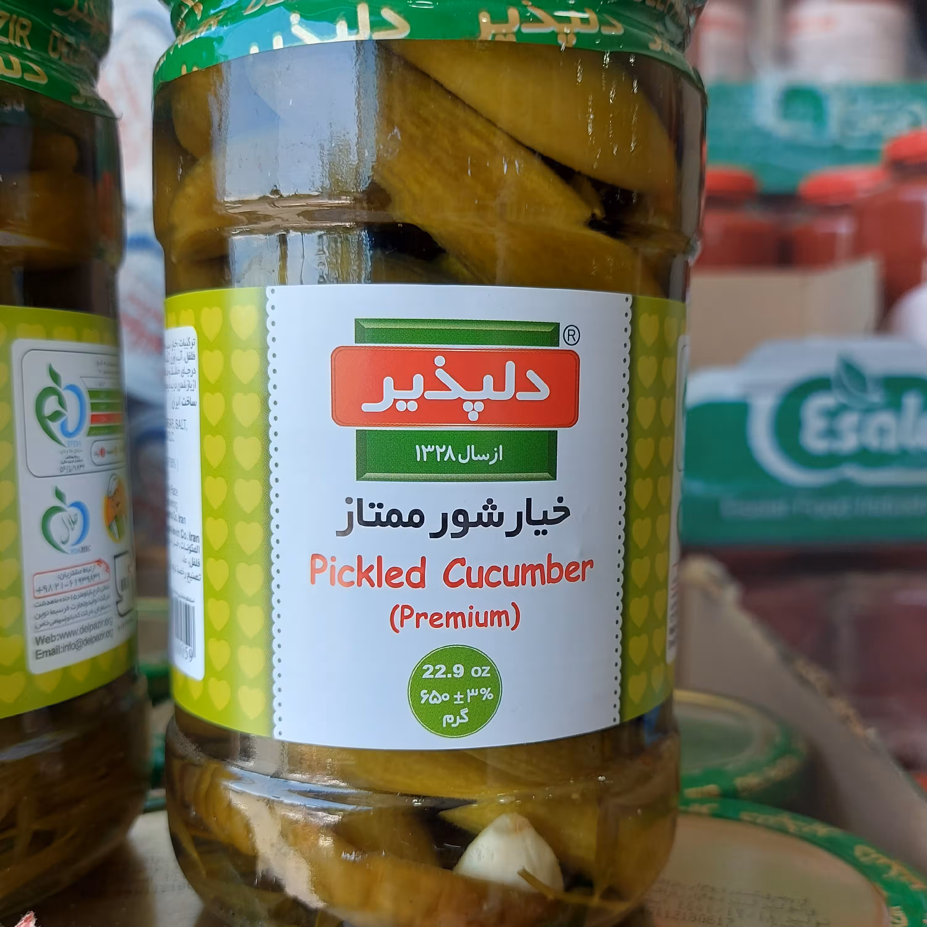 خیار شور ممتاز دلپذیر (650 گرم)