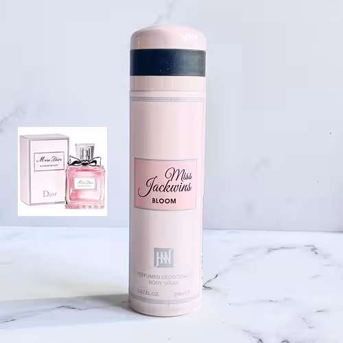 اسپری بدن ضد تعریق جانوین رایحه ادکلن زنانه میس دیور بلومینگ بوکه-صورتی | Miss Dior Blooming Bouquet حجم 200 میل