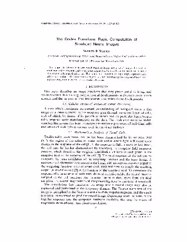 خرید و دانلود نسخه کامل کتاب The Cortex Transform Rapid Computation of Simulated Neural Images
